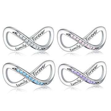 "Infinite Love" - 925 Sterling Silver Family Forever Infinity Charm Bead
