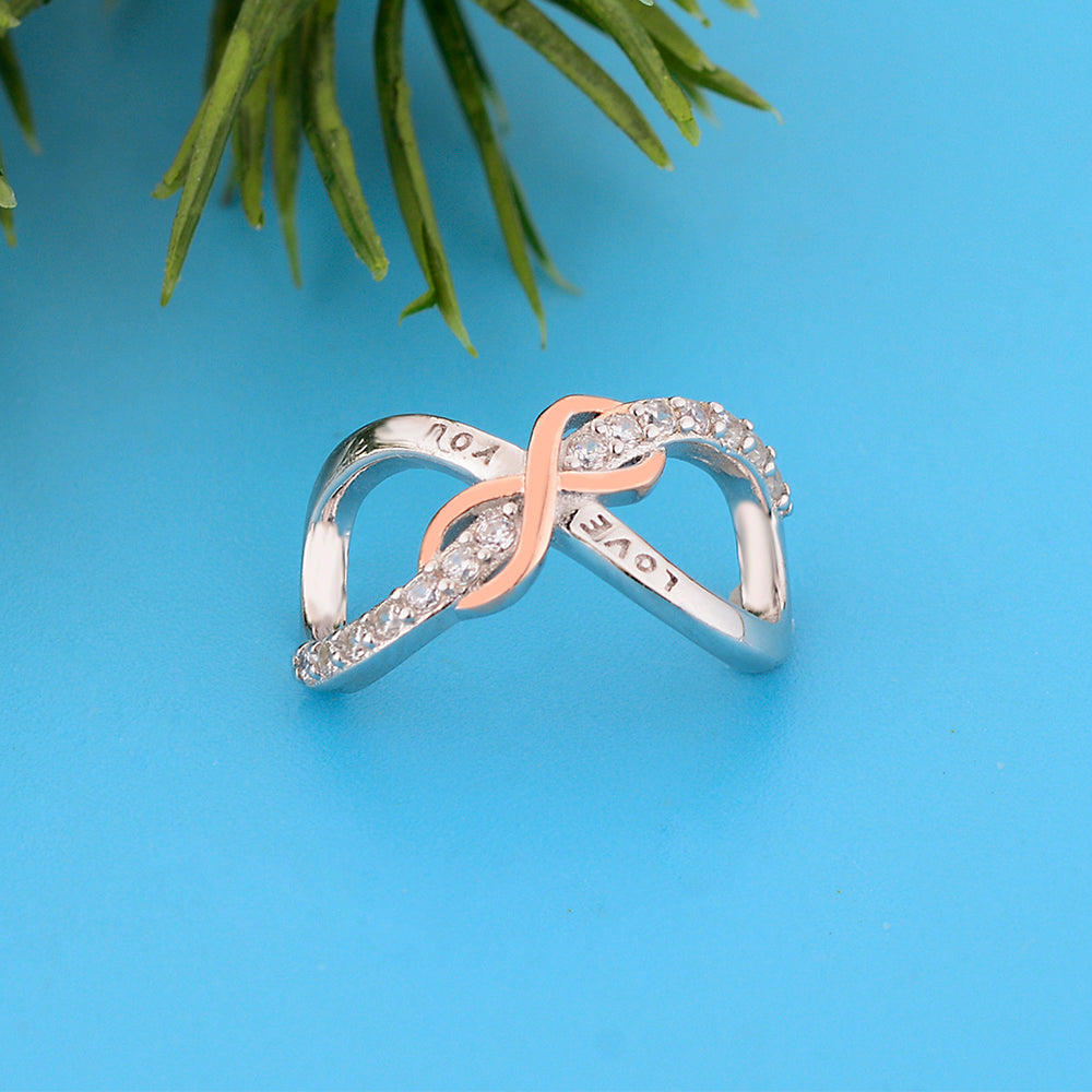925 sterling silver with two infinite symbols