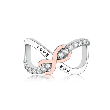 925 sterling silver with two infinite symbols