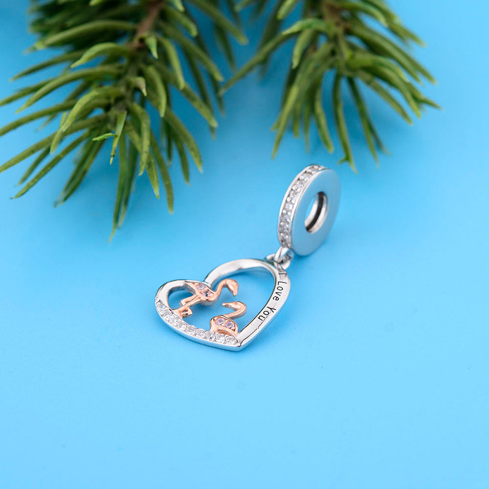 925 sterling silver with two birds