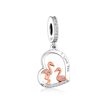 925 sterling silver with two birds