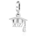 2027 graduation cap charm in 925 sterling silver