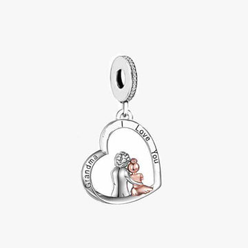 925 sterling silver color separated child leaning against mother
