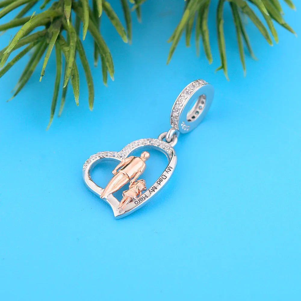 925 sterling silver my dad is a hero - RADIVIDE