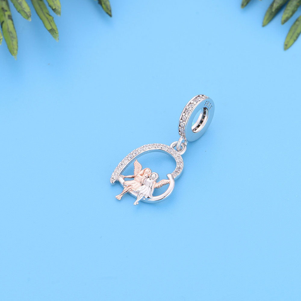 "Guardian Angels" Heart Charm - Sister & Best Friend Gift