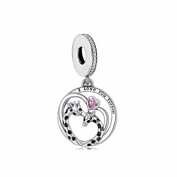 925 sterling silver round giraffe