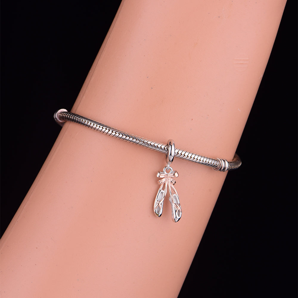 925 sterling silver bow shoes