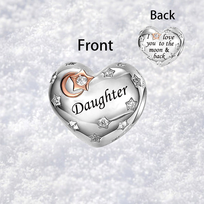 925 sterling silver heart-shaped daughter