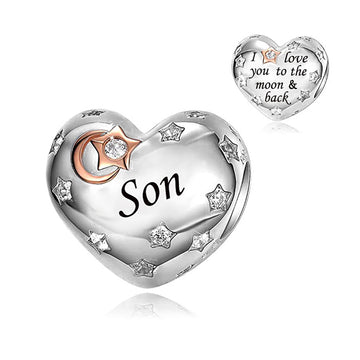 925 sterling silver heart-shaped Son