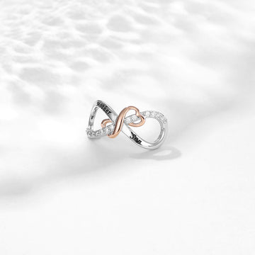 "Infinite Bond" Mother & Son Double Infinity Charm - 925 Silver