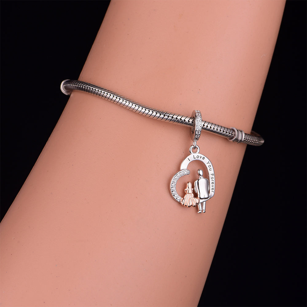 925 sterling silver father and daughter