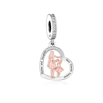 925 sterling silver mother holding daughter