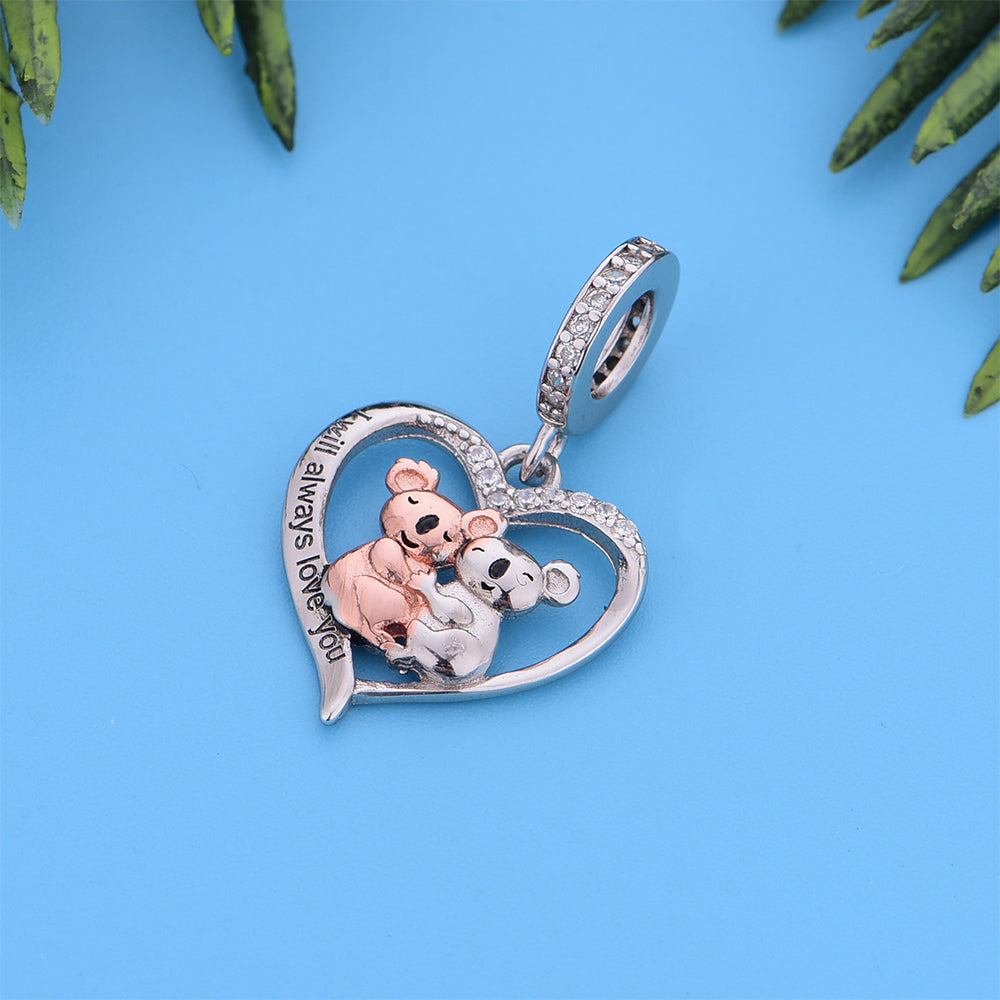 925 sterling silver two koalas held together