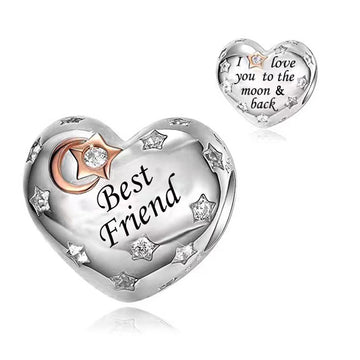 925 sterling silver heart-shaped Best Friend