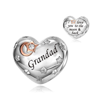925 sterling silver heart-shaped Grandad
