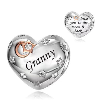 925 sterling silver heart-shaped Granny