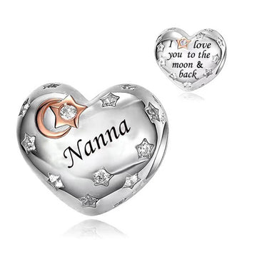 925 sterling silver heart-shaped Nanna