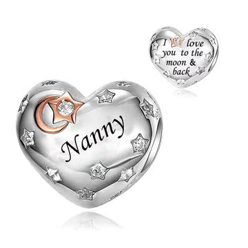 925 sterling silver heart-shaped Nanny
