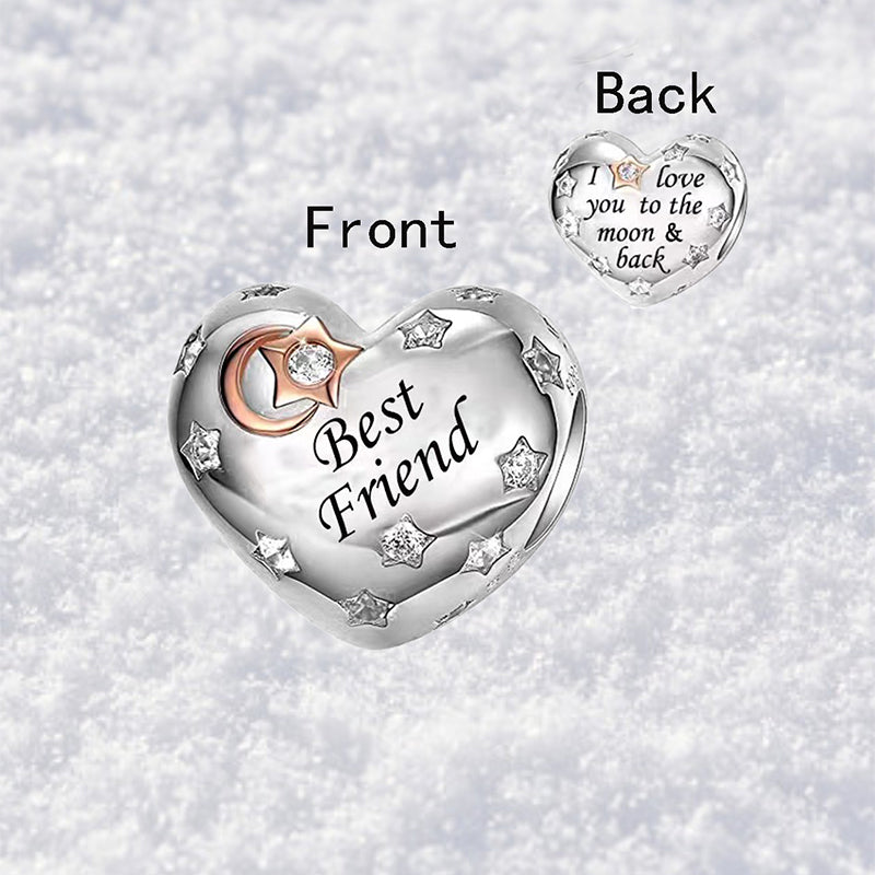 925 sterling silver heart-shaped Best Friend