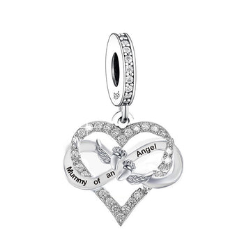 "Infinite Footprints" Mummy of an Angel Charm - 925 Sterling Silver