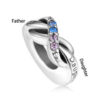 "Guardian Infinity" Father & Daughter Spacer - S925 Silver