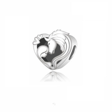 fille et cheval en argent sterling 925