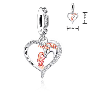 925 sterling silver girl and unicorn