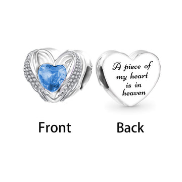 "Heavenly Keepsake" - 925 Sterling Silver Guardian Heart Charm