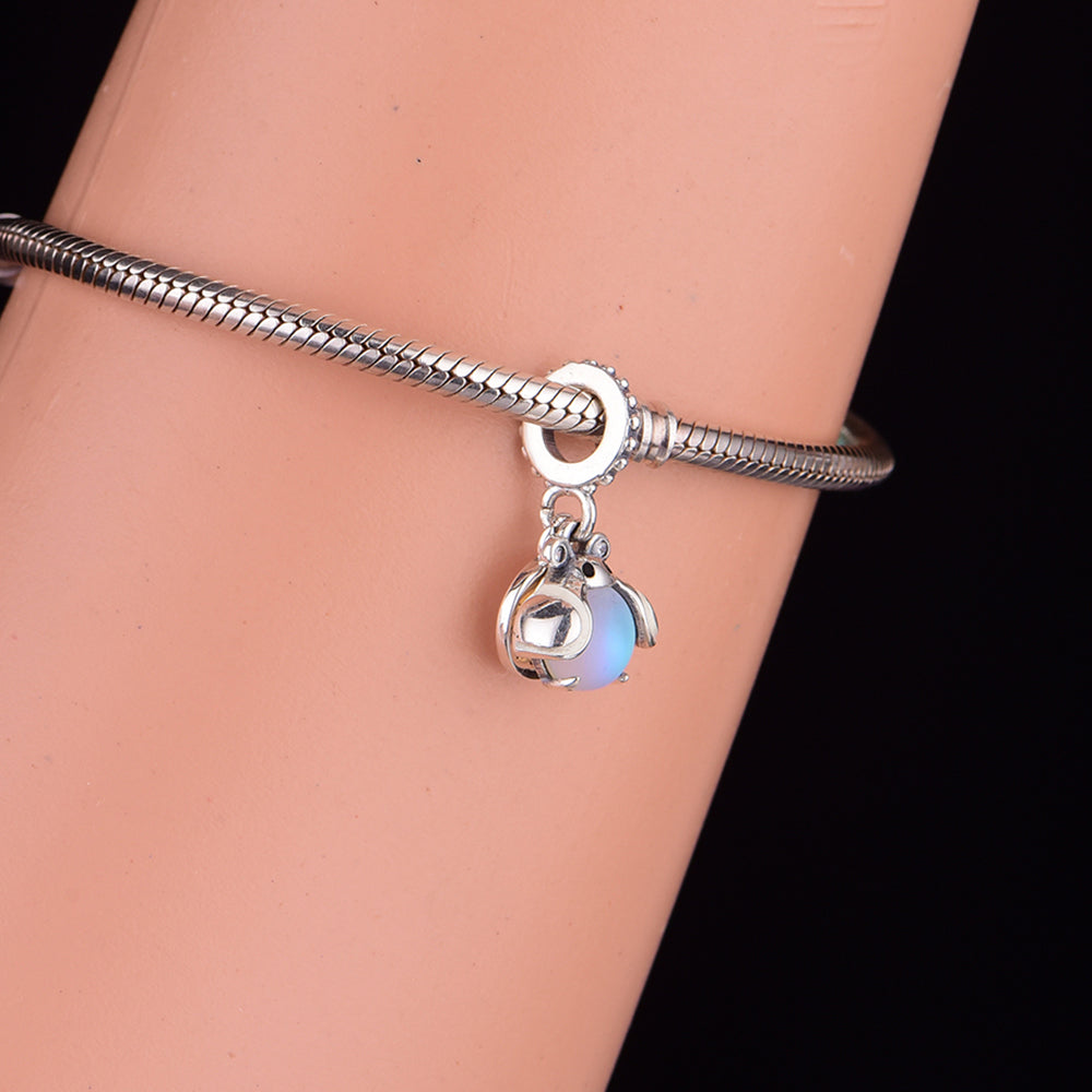 925 sterling silver rainbow ladybug