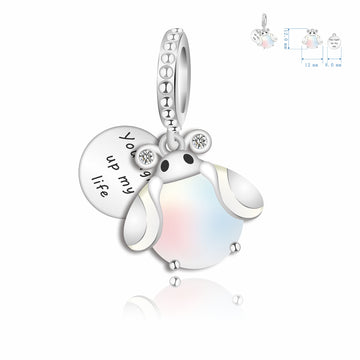 925 sterling silver rainbow ladybug