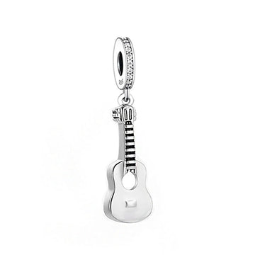 "Echoing Soul" - 925 Sterling Silver Guitar Dangle Charm