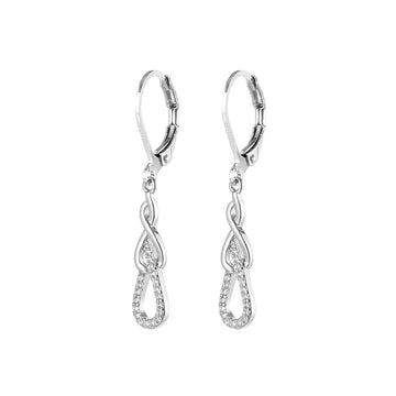"Boundless Flow" - 925 Sterling Silver Infinity Teardrop Earrings