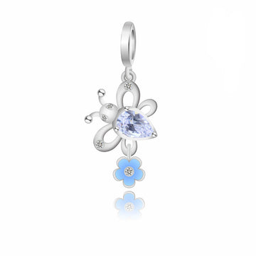 "Soul Awakening" - 925 Sterling Silver Butterfly & Flower Pendant Charm
