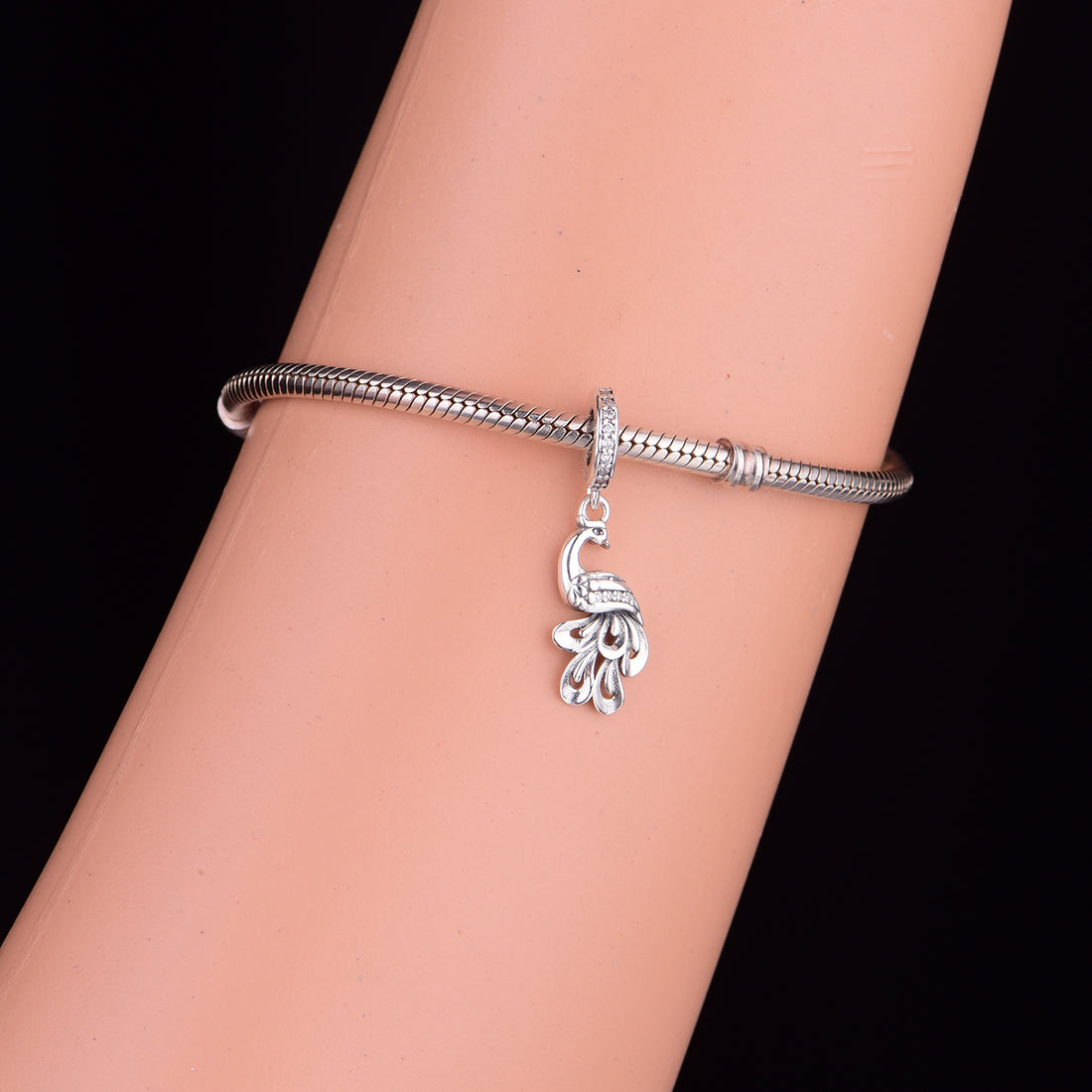 925 sterling silver peacock