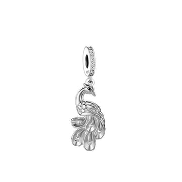 "Majestic Plumage" Peacock Charm - 925 Sterling Silver Soulful Pendant