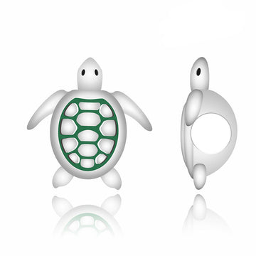 "Serene Journey" - 925 Sterling Silver Sea Turtle Charm Bead