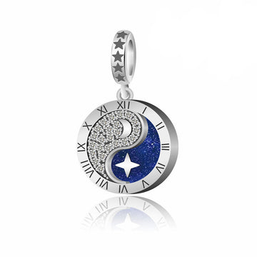 "Cosmic Balance" - 925 Sterling Silver Tai Chi Pendant Charm