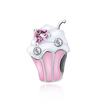 "Sweet Frequency" - 925 Sterling Silver Cupcake Charm Bead