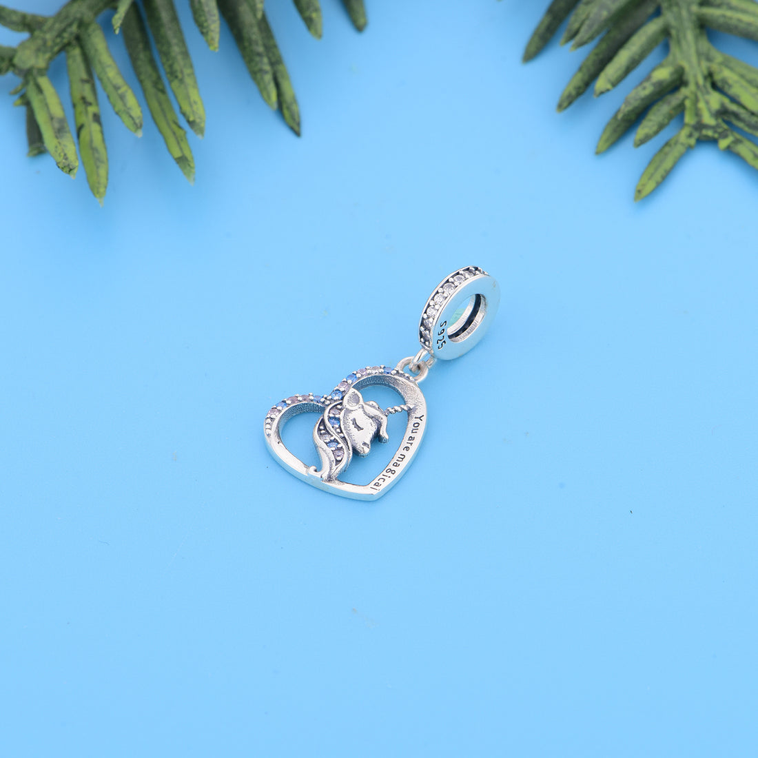 925 sterling silver colorful unicorn