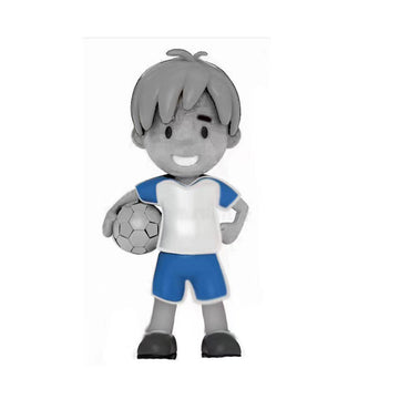 "Victory Striker" - 925 Sterling Silver Soccer Boy Charm Bead
