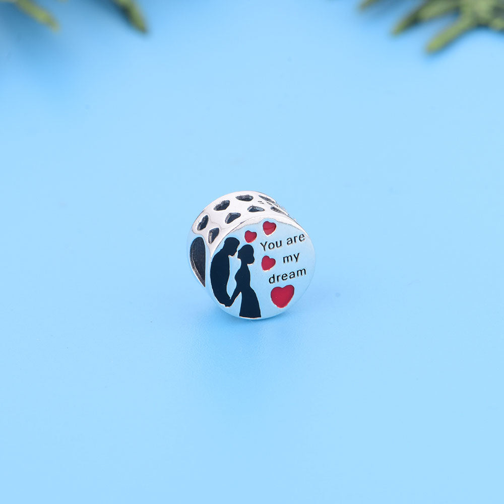 "You Are My Dream" Couple Charm - 925 Sterling Silver & Enamel