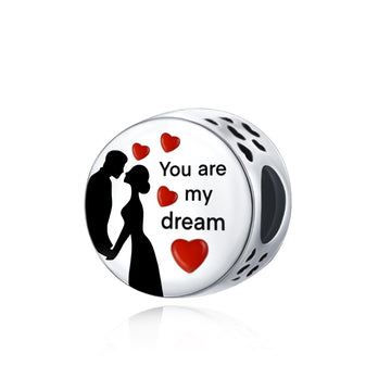 "You Are My Dream" Couple Charm - 925 Sterling Silver & Enamel