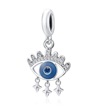 "Mystic Vision" - 925 Sterling Silver Evil Eye Star Pendant Charm