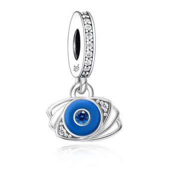 "Cosmic Eye" - 925 Sterling Silver Evil Eye Pendant Charm
