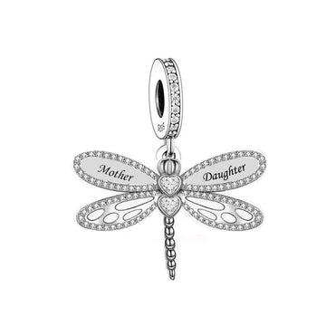 925 sterling silver dragonfly mother and daughter