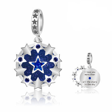"Celestial Promise" - 925 Sterling Silver Star Pendant Charm