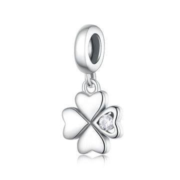 "Heart of Luck" Four-Leaf Clover Pendant - 925 Sterling Silver