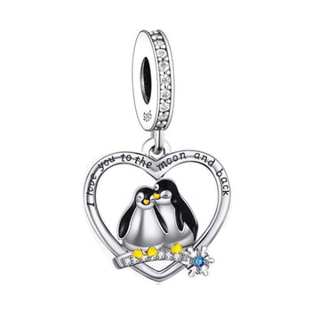 deux pingouins en argent sterling 925