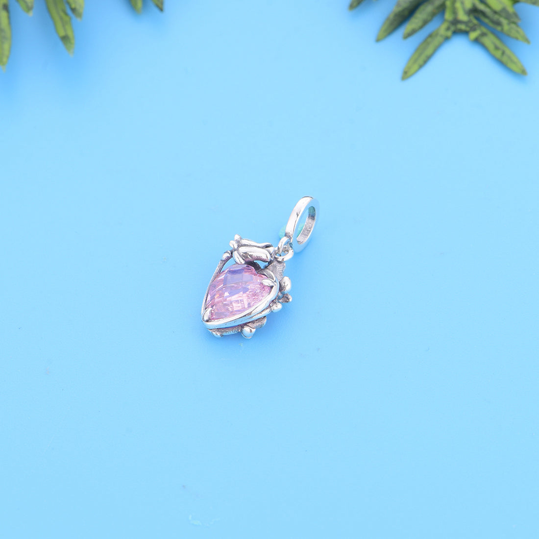 925 sterling silver pink birthstone