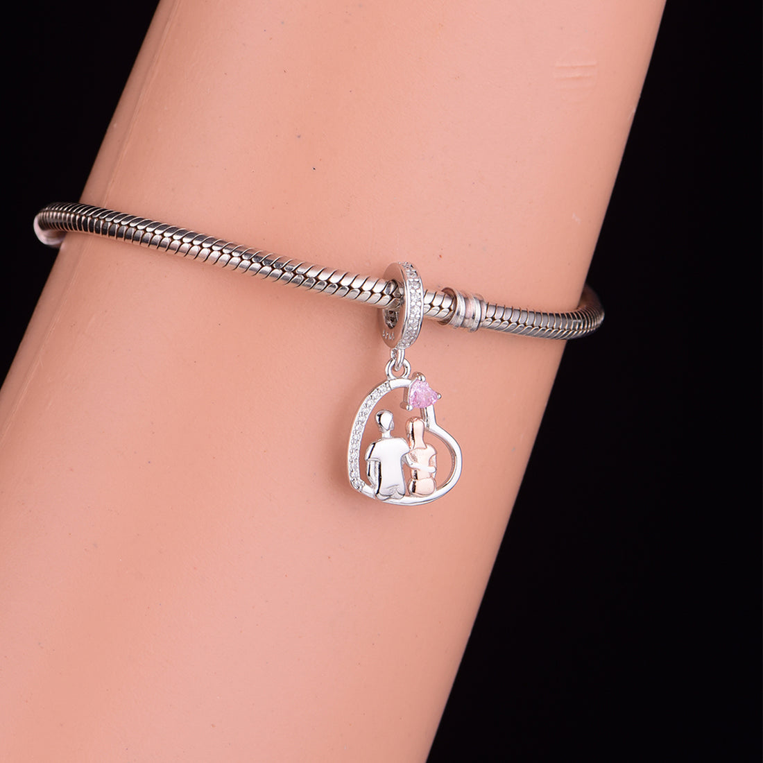 925 sterling silver couple sitting together